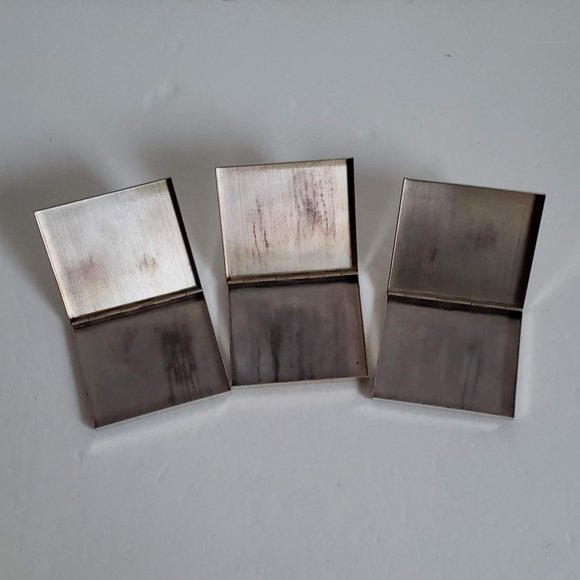 Lot 3pcs Hinged Metal Boxes Cases Holder - Picture 4 of 9